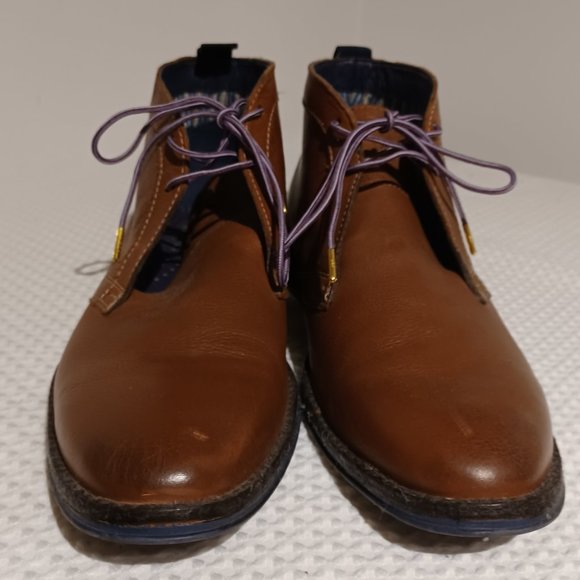 Mens Hush Puppies European Style Leather Dress Shoes - Picture 2 of 5